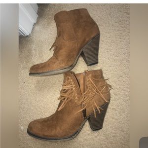 Preowned Lissa fringe MIA bootie